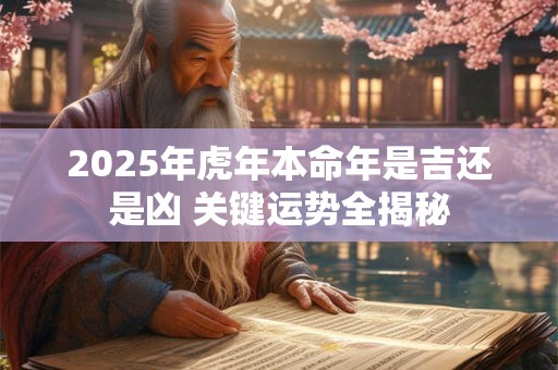2025年虎年本命年是吉还是凶 关键运势全揭秘