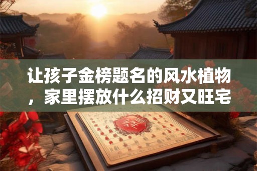 让孩子金榜题名的风水植物，家里摆放什么招财又旺宅？