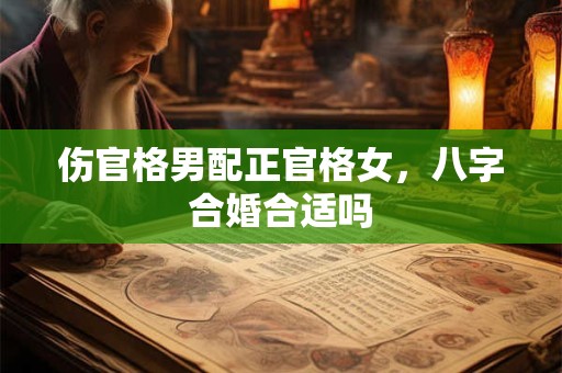 伤官格男配正官格女，八字合婚合适吗