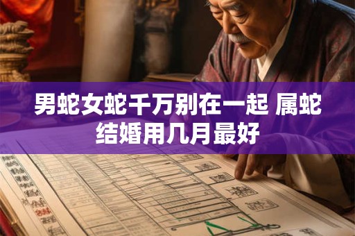 男蛇女蛇千万别在一起 属蛇结婚用几月最好