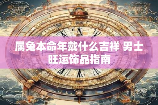 属兔本命年戴什么吉祥 男士旺运饰品指南