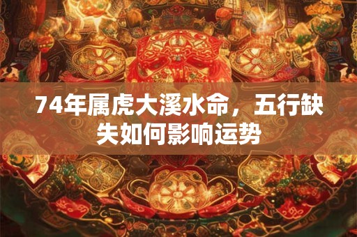 74年属虎大溪水命，五行缺失如何影响运势