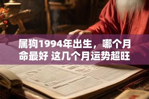 属狗1994年出生，哪个月命最好 这几个月运势超旺
