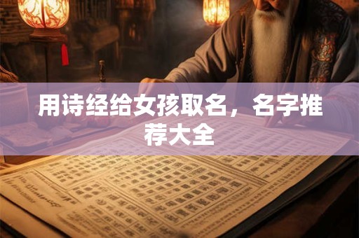 用诗经给女孩取名，名字推荐大全