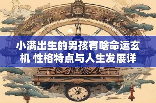 小满出生的男孩有啥命运玄机 性格特点与人生发展详解