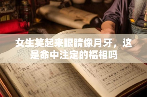 女生笑起来眼睛像月牙，这是命中注定的福相吗