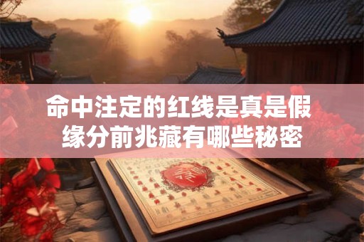 命中注定的红线是真是假 缘分前兆藏有哪些秘密