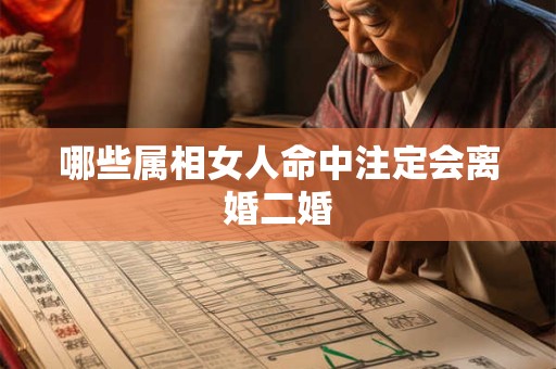 哪些属相女人命中注定会离婚二婚