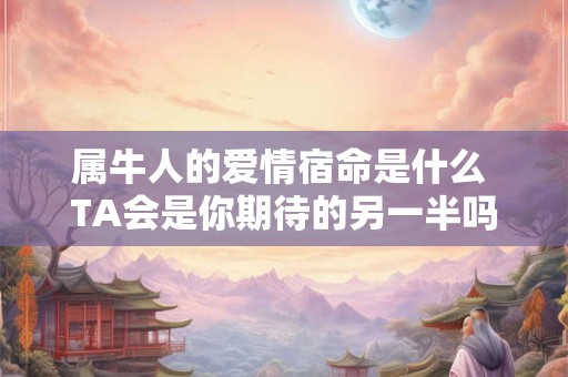 属牛人的爱情宿命是什么 TA会是你期待的另一半吗