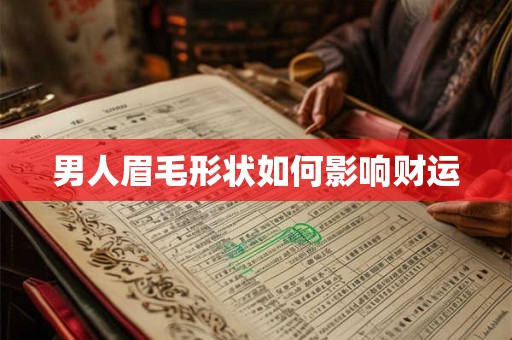 男人眉毛形状如何影响财运