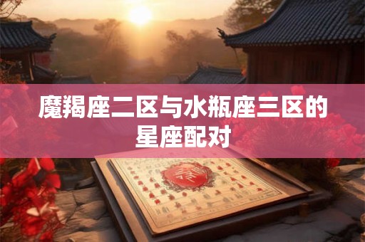 魔羯座二区与水瓶座三区的星座配对