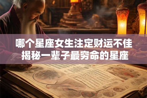 哪个星座女生注定财运不佳 揭秘一辈子最穷命的星座女