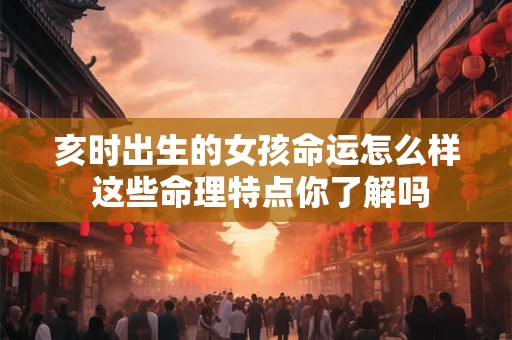 亥时出生的女孩命运怎么样 这些命理特点你了解吗