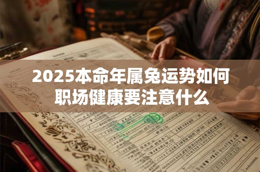 2025本命年属兔运势如何 职场健康要注意什么