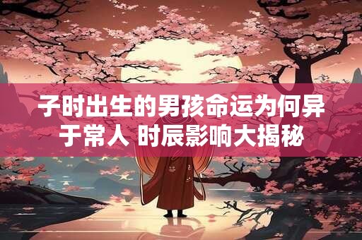 子时出生的男孩命运为何异于常人 时辰影响大揭秘