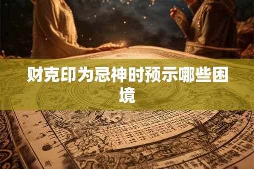 财克印为忌神时预示哪些困境