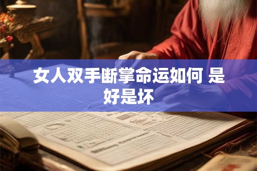 女人双手断掌命运如何 是好是坏