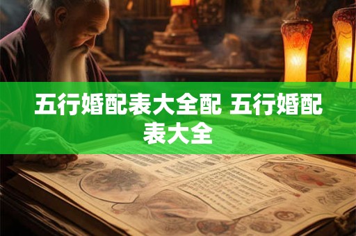 五行婚配表大全配 五行婚配表大全