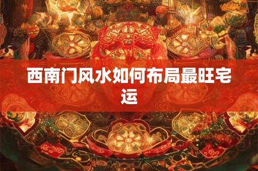 西南门风水如何布局最旺宅运