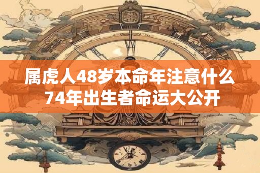 属虎人48岁本命年注意什么 74年出生者命运大公开