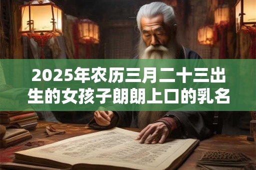 2025年农历三月二十三出生的女孩子朗朗上口的乳名赏析