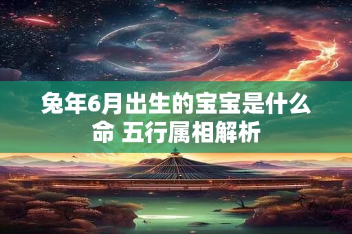 兔年6月出生的宝宝是什么命 五行属相解析