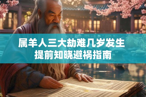 属羊人三大劫难几岁发生 提前知晓避祸指南
