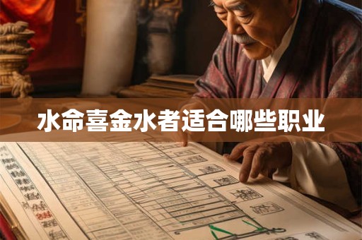 水命喜金水者适合哪些职业