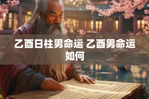 乙酉日柱男命运 乙酉男命运如何