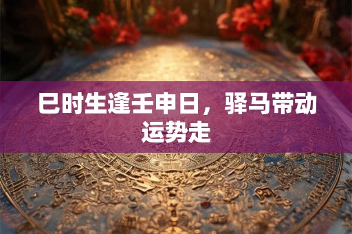 巳时生逢壬申日，驿马带动运势走