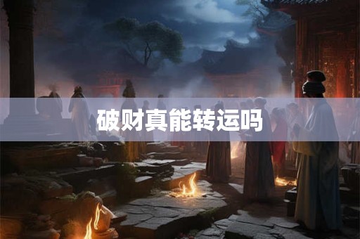 破财真能转运吗