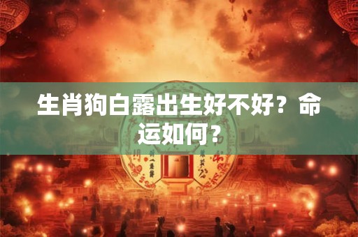 生肖狗白露出生好不好？命运如何？