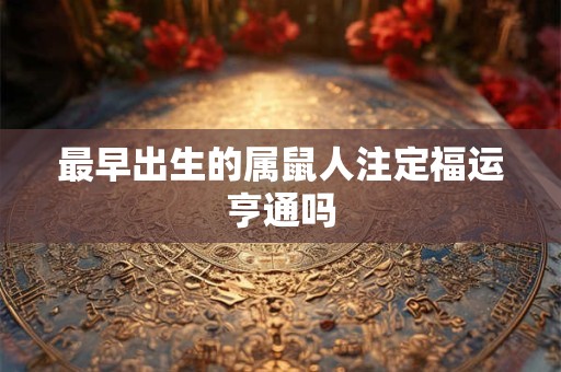 最早出生的属鼠人注定福运亨通吗