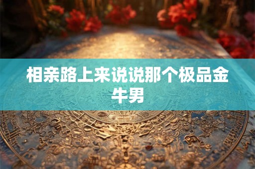相亲路上来说说那个极品金牛男 相亲路上来说说那个极品金牛男
