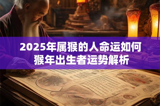 2025年属猴的人命运如何 猴年出生者运势解析