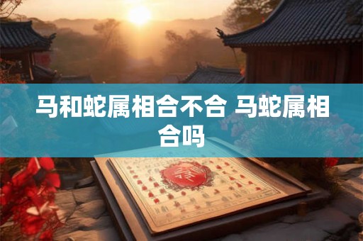 马和蛇属相合不合 马蛇属相合吗