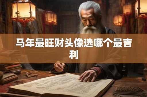 马年最旺财头像选哪个最吉利