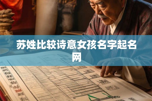 苏姓比较诗意女孩名字起名网