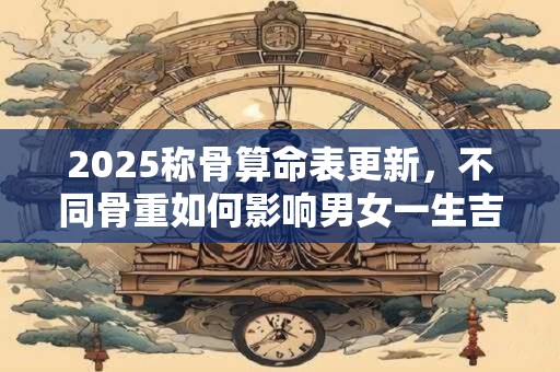 2025称骨算命表更新,不同骨重如何影响男女一生吉凶 2025称骨算命表更新,不同骨重如何影响男女一生吉凶