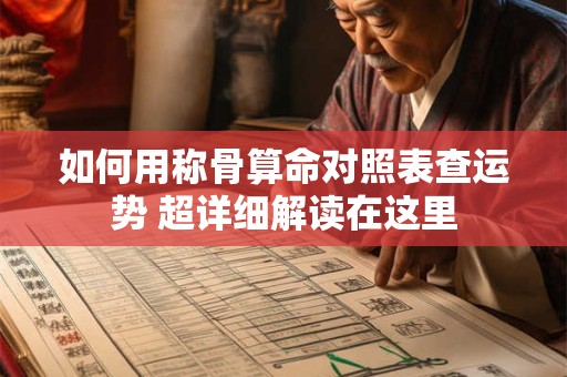 如何用称骨算命对照表查运势 超详细解读在这里