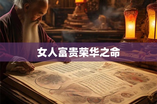 女人富贵荣华之命