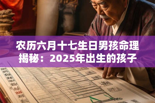 农历六月十七生日男孩命理揭秘：2025年出生的孩子未来运势如何