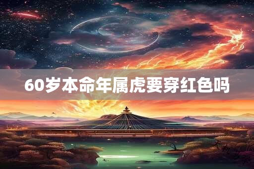 60岁本命年属虎要穿红色吗