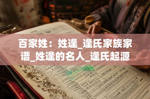 百家姓：姓逢_逢氏家族家谱_姓逢的名人_逢氏起源