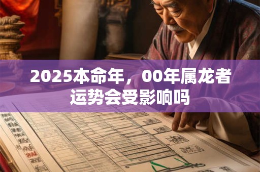 2025本命年，00年属龙者运势会受影响吗