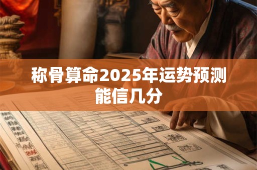 称骨算命2025年运势预测能信几分