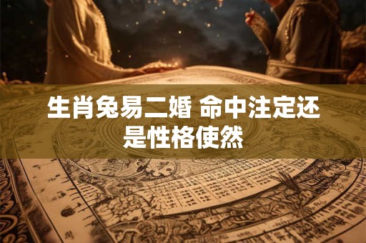 生肖兔易二婚 命中注定还是性格使然
