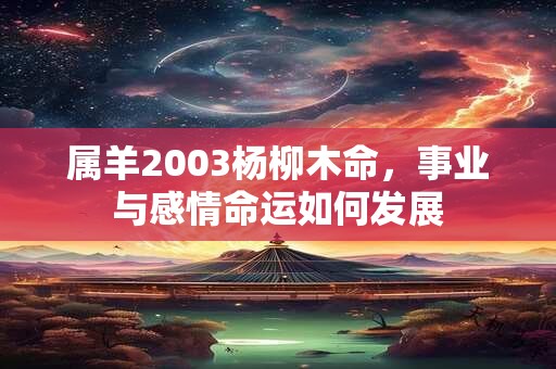 属羊2003杨柳木命，事业与感情命运如何发展