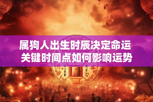 属狗人出生时辰决定命运 关键时间点如何影响运势