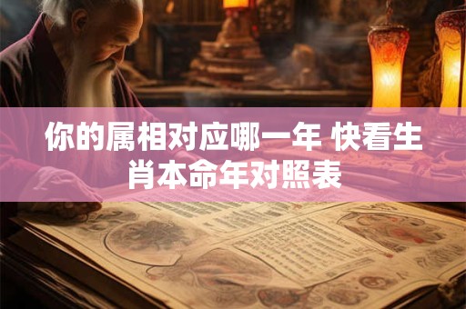 你的属相对应哪一年 快看生肖本命年对照表